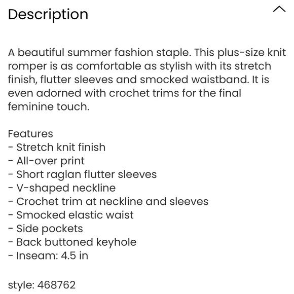 Penningtons Smocked Waist Knit Romper with Crochet Details - Picture 6 of 10